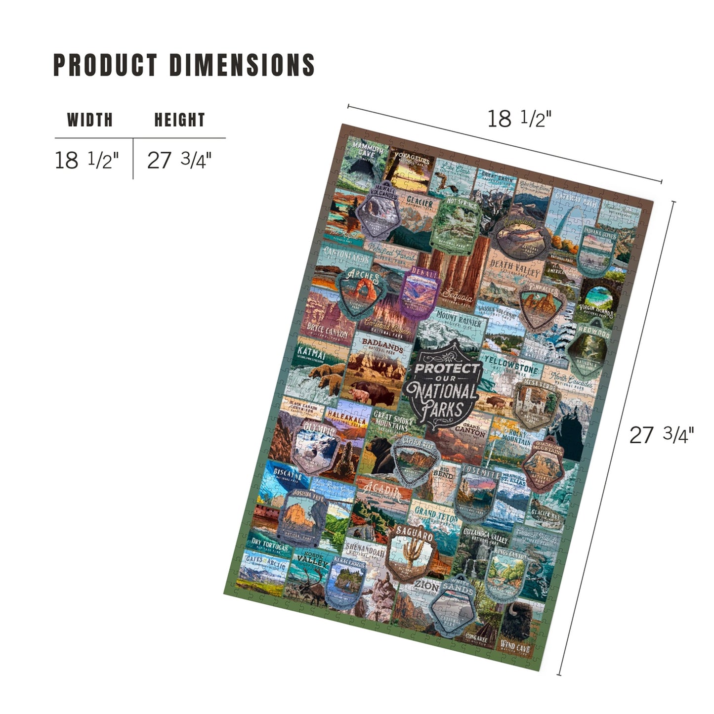 Protect the National Parks Collage Puzzle - 1000 Pieces