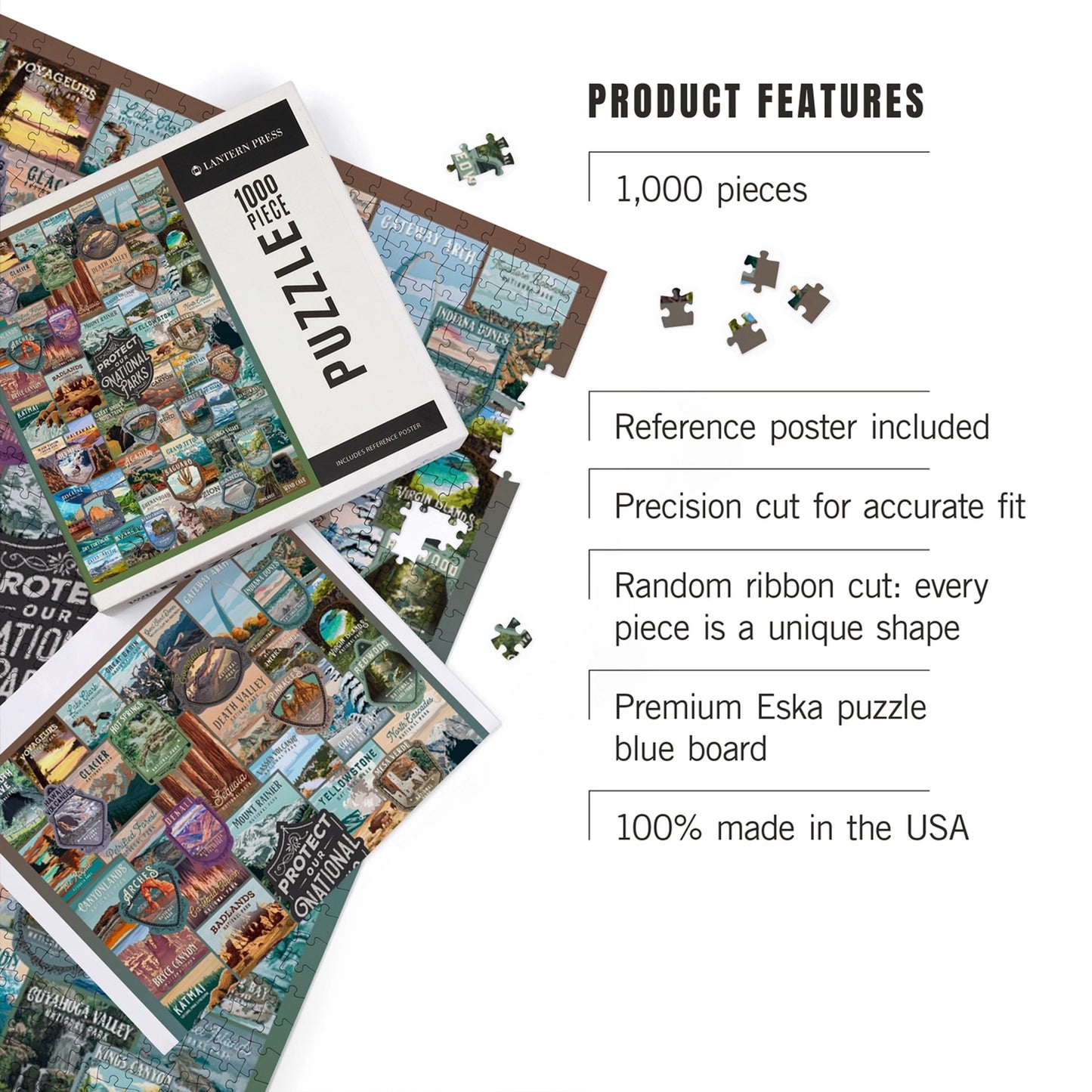 Protect the National Parks Collage Puzzle - 1000 Pieces