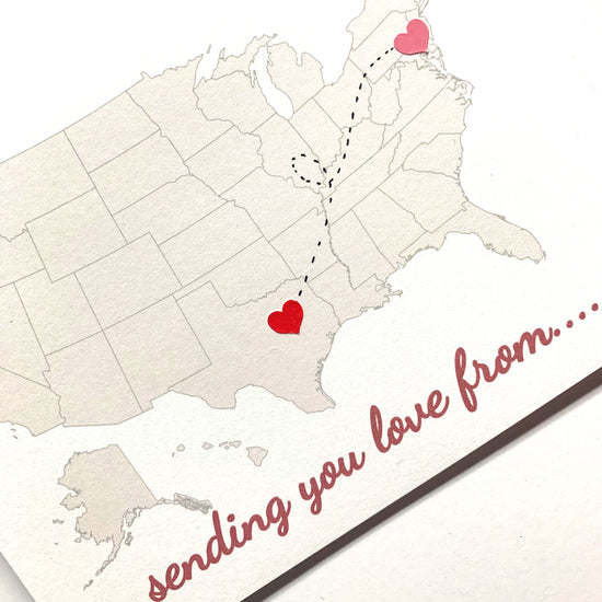 DIY Missing You Heart Long Distance Greeting Card