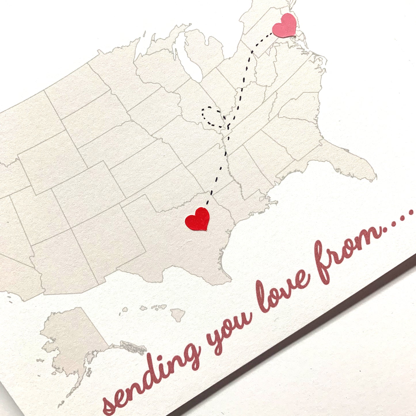 DIY Sending Love Heart Long Distance Greeting Card