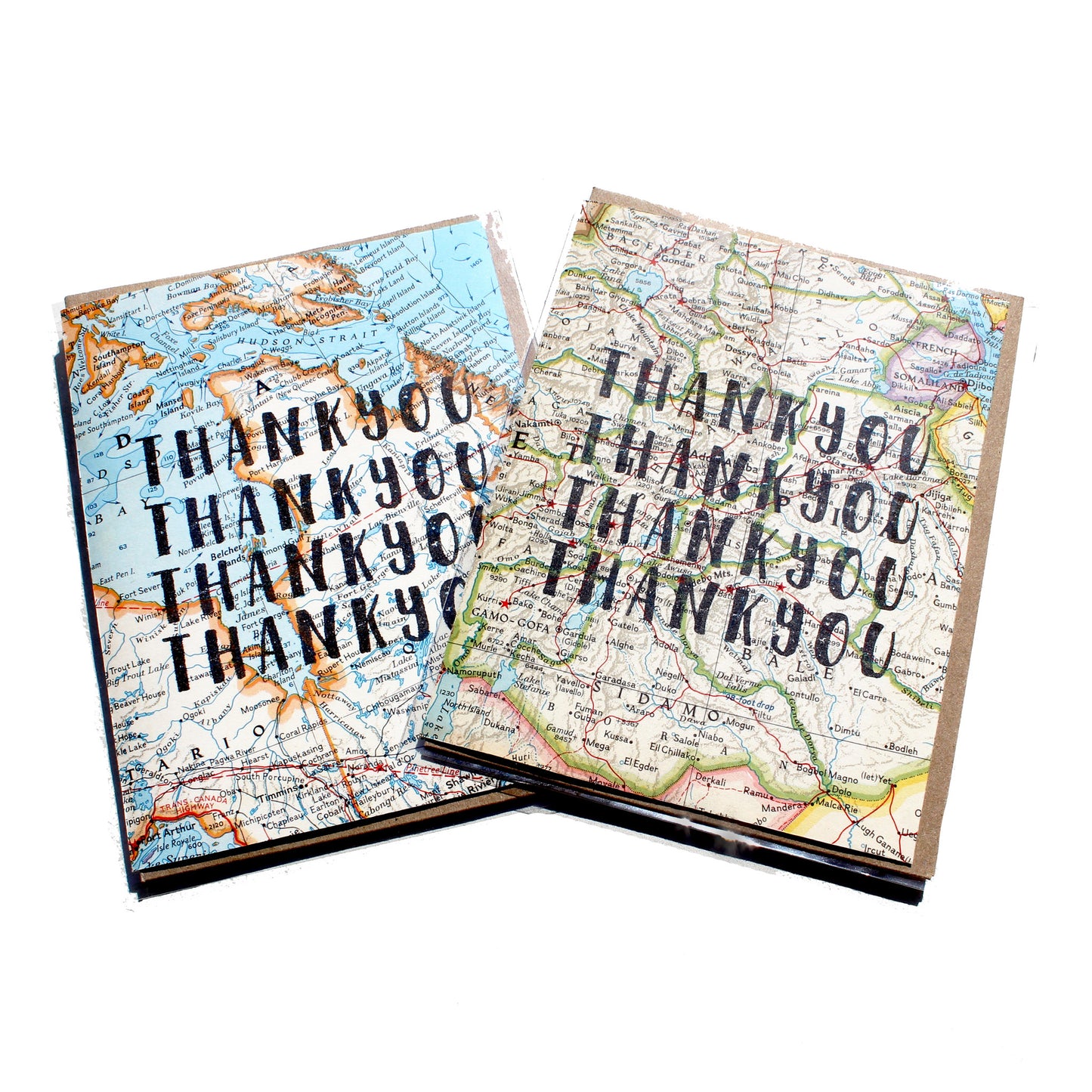 Thank You Thank You Vintage Map Greeting Card