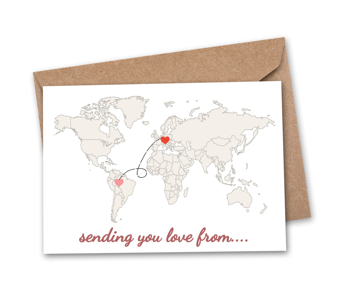 DIY Sending Love Heart Long Distance Greeting Card