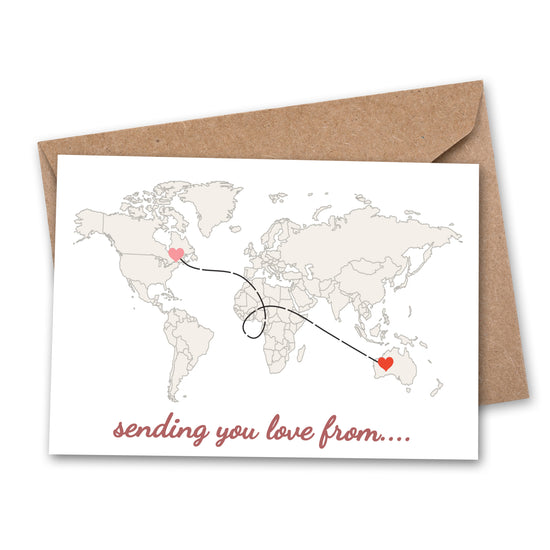 DIY Missing You Heart Long Distance Greeting Card
