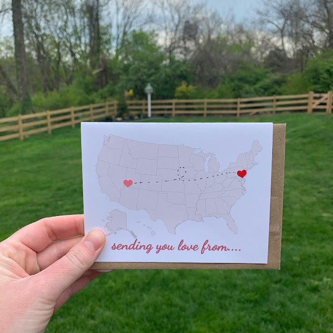 DIY Sending Love Heart Long Distance Greeting Card
