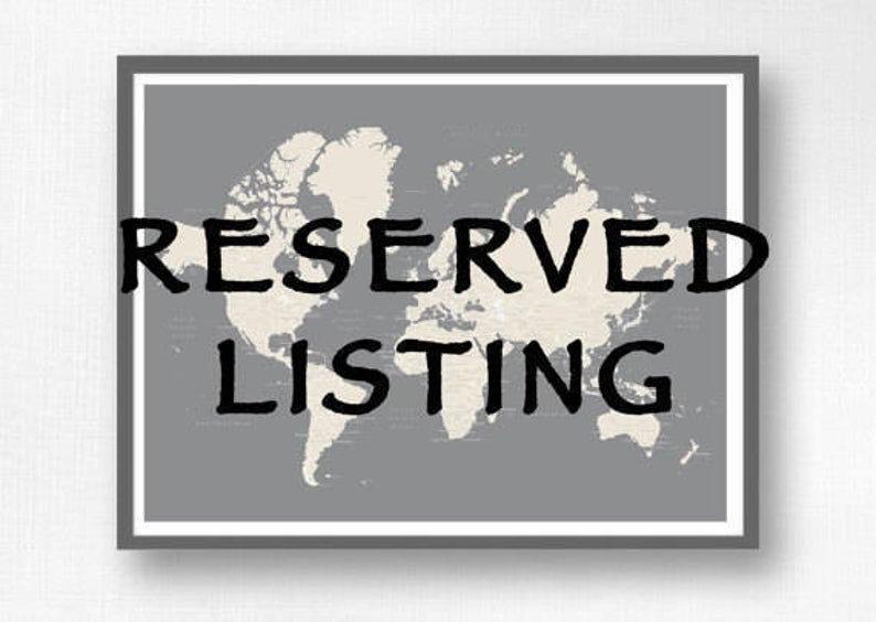 Outlet Custom Reserved Listing