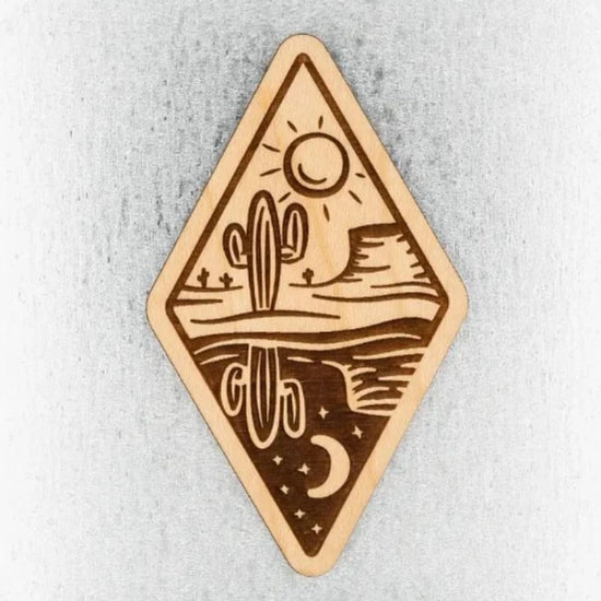 Day & Night Wood Magnet