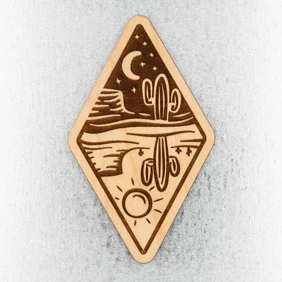 Day & Night Wood Magnet
