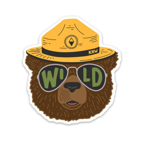 Wildebees Sticker Wild Bear Vinyl Sticker – An Adventure Awaits LLC